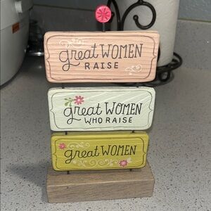 Hallmark Inspirational Sign with Pink, Cream, and Yellow Accents